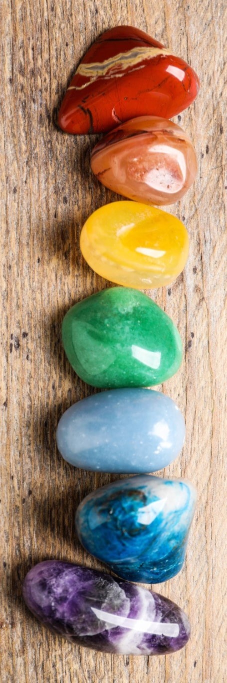 The 7 chakras stones